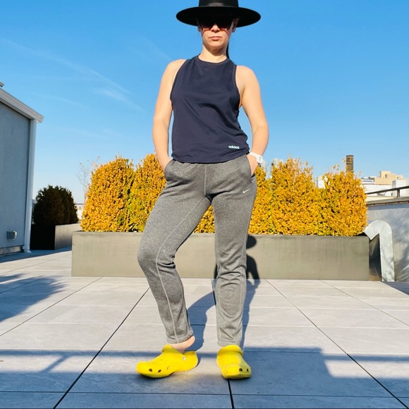 Nike Fleece Gray Zip Ankle Straight Leg Low Ride Streetwear Sport Sweatpants S - Picture 11 of 16